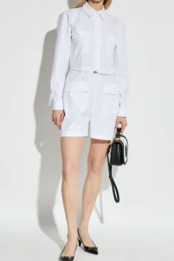 Gucci WHITE Cotton jumpsuit with pockets