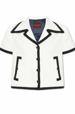 Gucci WHITE Short-sleeved blazer