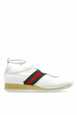 Gucci WHITE Sports shoes with a 'Web' strap