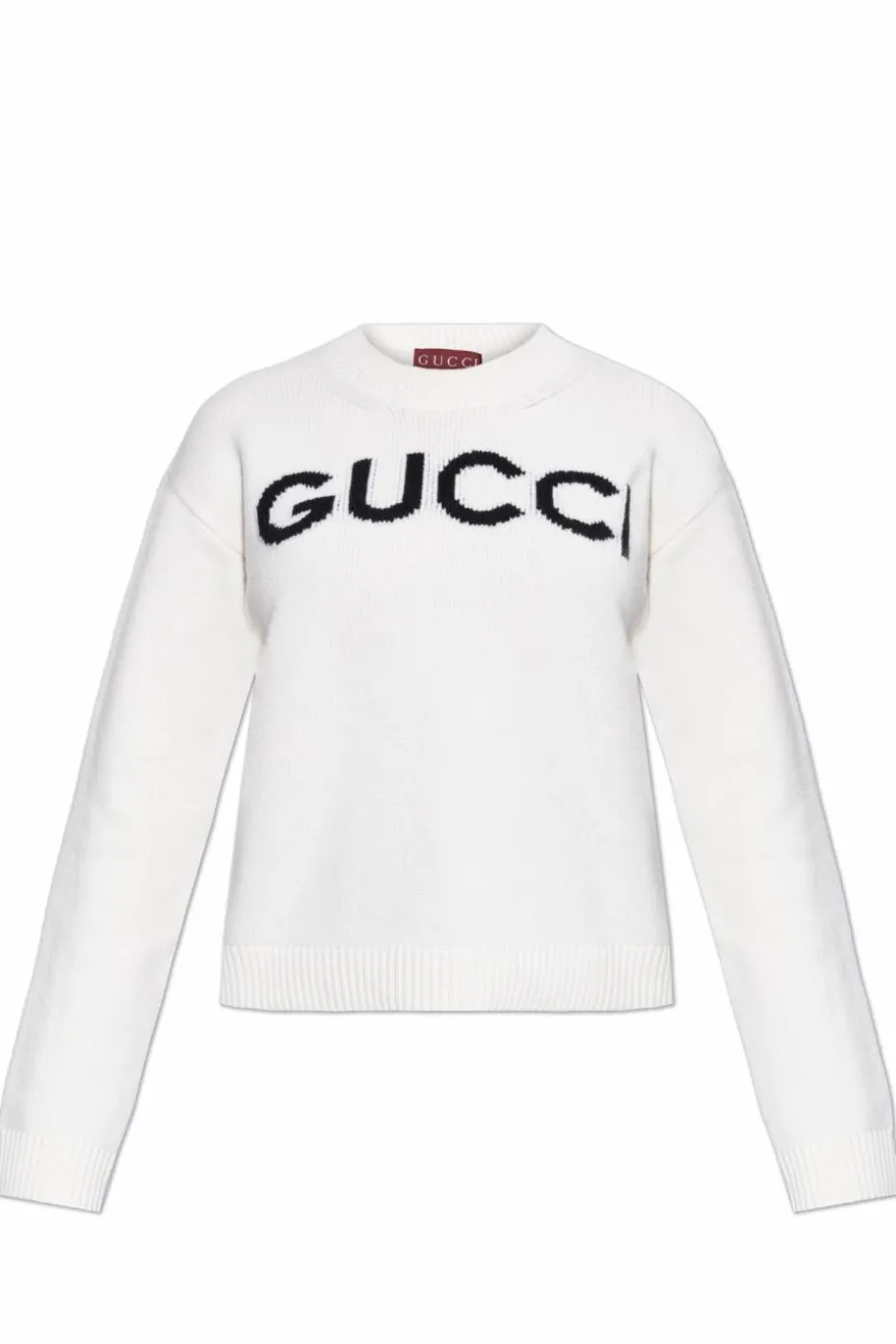 Gucci WHITE Sweater with embroidered logo