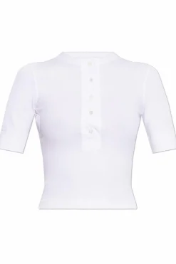 Gucci WHITE Top with embroidered logo