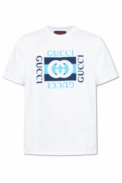 Gucci WHITE T-shirt with printed logo