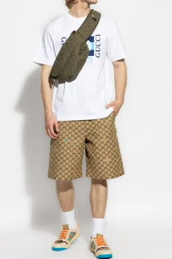 Gucci WHITE T-shirt with printed logo