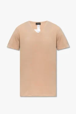 Hanro beige Cotton T-shirt