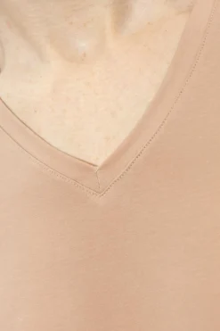 Hanro beige Cotton T-shirt