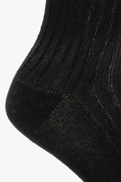 Hanro BLACK Ribbed socks