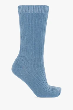 Hanro BLUE Ribbed socks