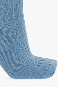Hanro BLUE Ribbed socks