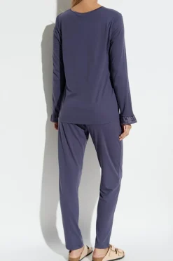 Hanro BLUE Two-piece pajamas from the 
