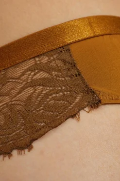 Hanro BROWN Panties with lace back
