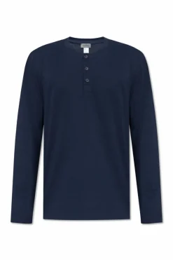 Hanro NAVY BLUE Long Sleeve T-Shirt
