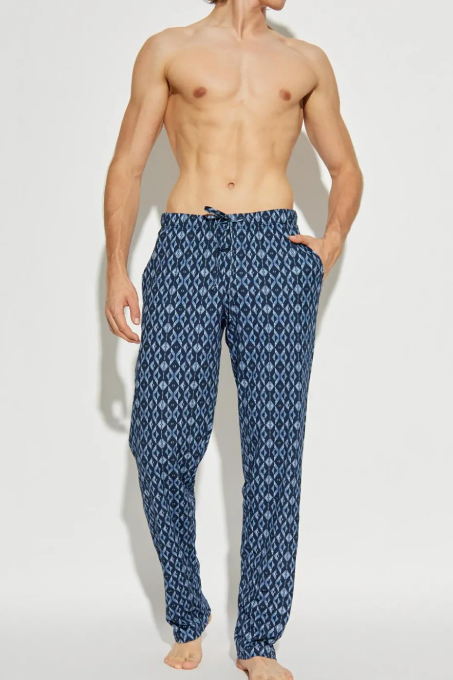 Hanro NAVY BLUE Patterned trousers