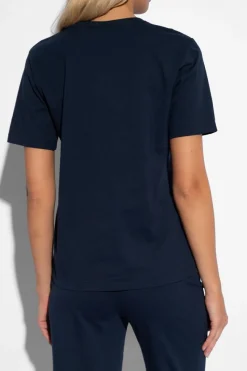 Hanro NAVY BLUE T-shirt with a round neckline