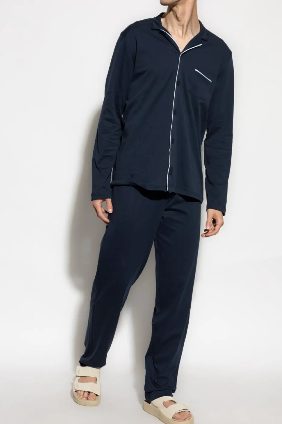 Hanro NAVY BLUE Two-piece pajamas
