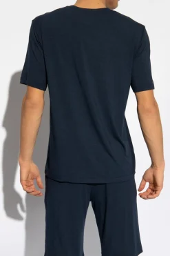 Hanro NAVY BLUE V-neck T-shirt