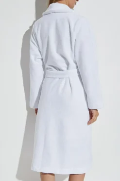 Hanro WHITE Cotton bathrobe with belt