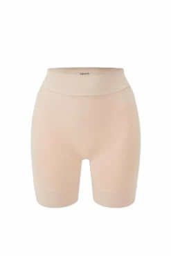 Heist Studios beige "Softskin" shorts