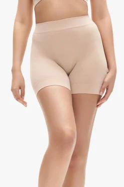 Heist Studios beige "Softskin" shorts