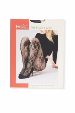 Heist Studios BLACK Tights "The Floral Lace"