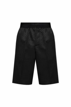 Helmut Lang BLACK Elastic Waist Shorts