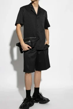 Helmut Lang BLACK Elastic Waist Shorts