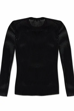 Helmut Lang BLACK Ribbed long-sleeve top