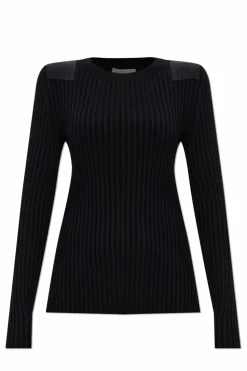 Helmut Lang BLACK Ribbed long-sleeve top