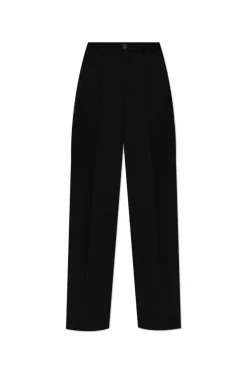 Helmut Lang BLACK Wool pants with crease