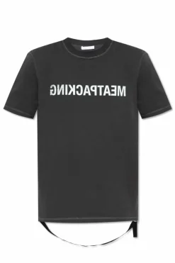 Helmut Lang GREY T-shirt with print