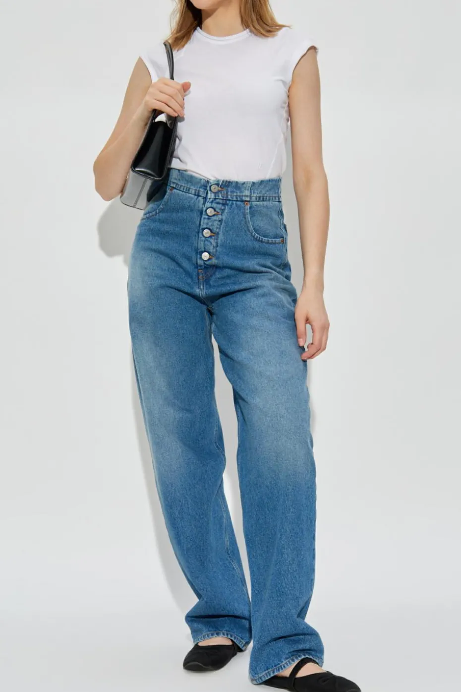 Helmut Lang WHITE T-shirt with raw edges