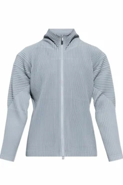 Homme Plissé Issey Miyake light blue Pleated Cardigan