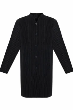 Homme Plissé Issey Miyake BLACK Pleated coat