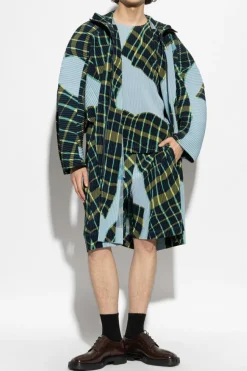 Homme Plissé Issey Miyake MULTICOLOUR Pleated t-shirt with round neckline