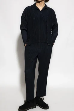 Homme Plissé Issey Miyake NAVY BLUE Short-sleeve shirt
