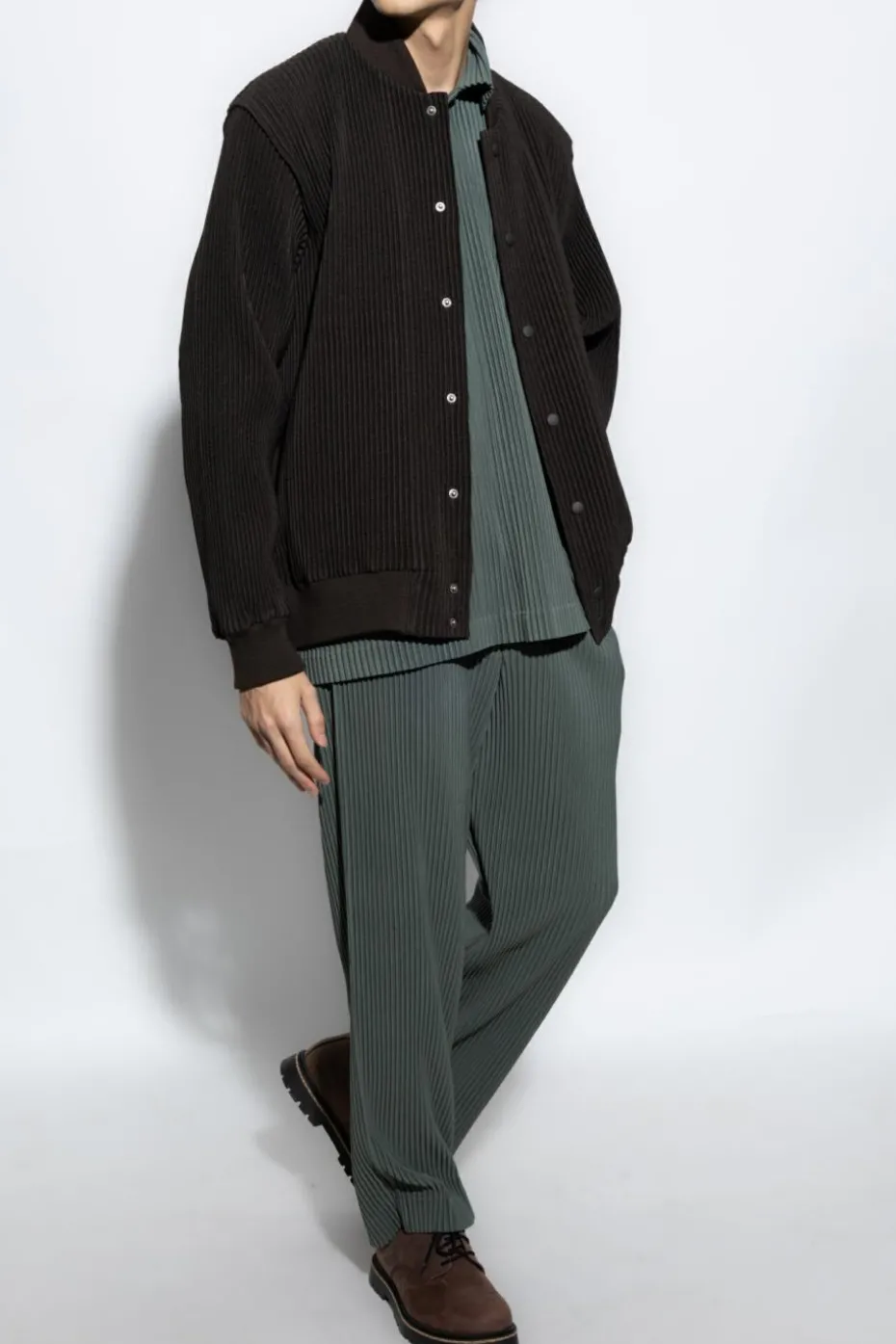 Homme Plissé Issey Miyake GREEN Pleated Pants
