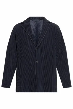 Homme Plissé Issey Miyake NAVY BLUE Pleated Blazer