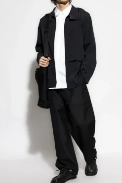 Homme Plissé Issey Miyake BLACK Jacket with stand-up collar