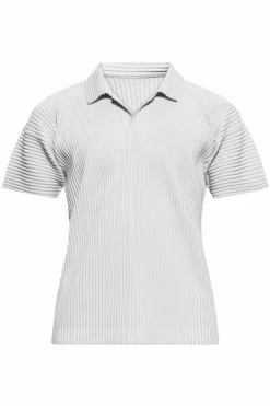 Homme Plissé Issey Miyake GREY Pleated Polo