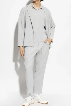 Homme Plissé Issey Miyake GREY Pleated Polo