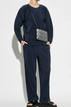 Homme Plissé Issey Miyake NAVY BLUE Pleated T-shirt