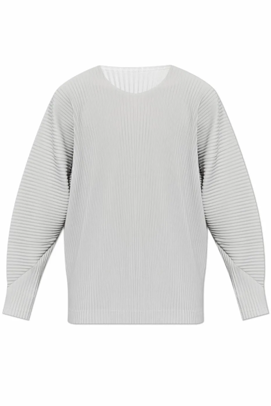 Homme Plissé Issey Miyake GREY Pleated long-sleeve t-shirt by Homme Plisse Issey Miyake