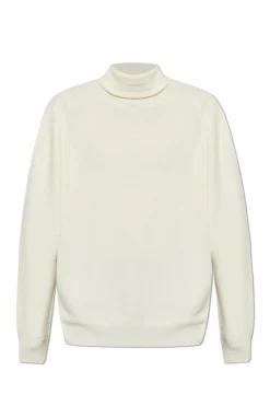 Homme Plissé Issey Miyake cream Wool Turtleneck