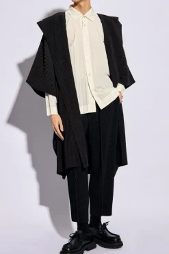 Homme Plissé Issey Miyake cream Pleated shirt