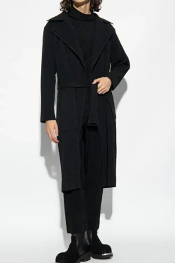 Homme Plissé Issey Miyake BLACK Pleated turtleneck sweater