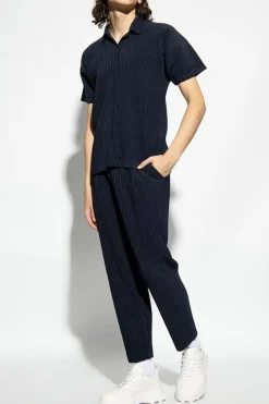 Homme Plissé Issey Miyake NAVY BLUE Pleated trousers