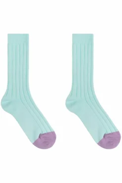 Homme Plissé Issey Miyake light blue Logo socks