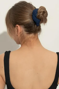 Hunza G NAVY BLUE Hair tie
