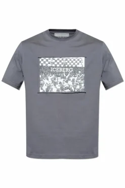 Iceberg GREY T-shirt with logo