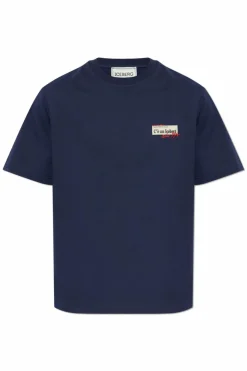 Iceberg NAVY BLUE T-shirt with patches and print