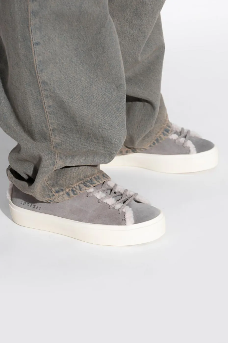 Inuikii GREY "Shearling Low" shoes